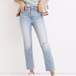 Madewell Tall Perfect Vintage Jean in Coney Wash Destroyed Edition size 26